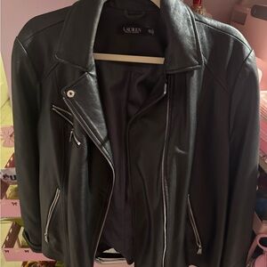 Ralph Lauren Black Leather Outerwear